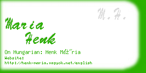 maria henk business card